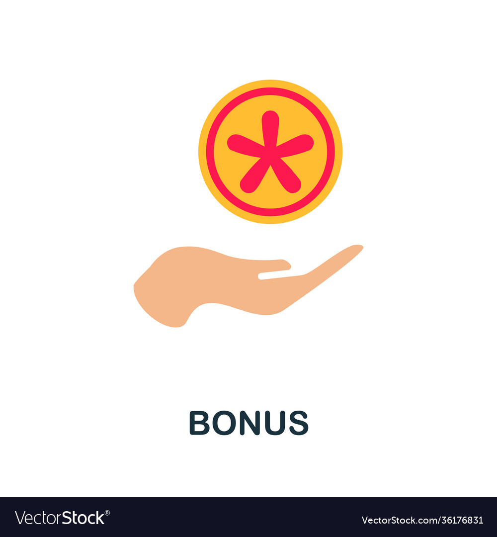 Bonus flat icon color simple element from