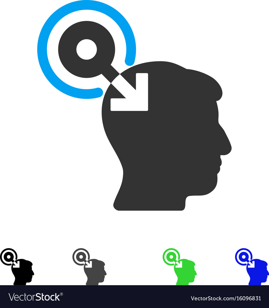 Brain interface plug-in flat icon
