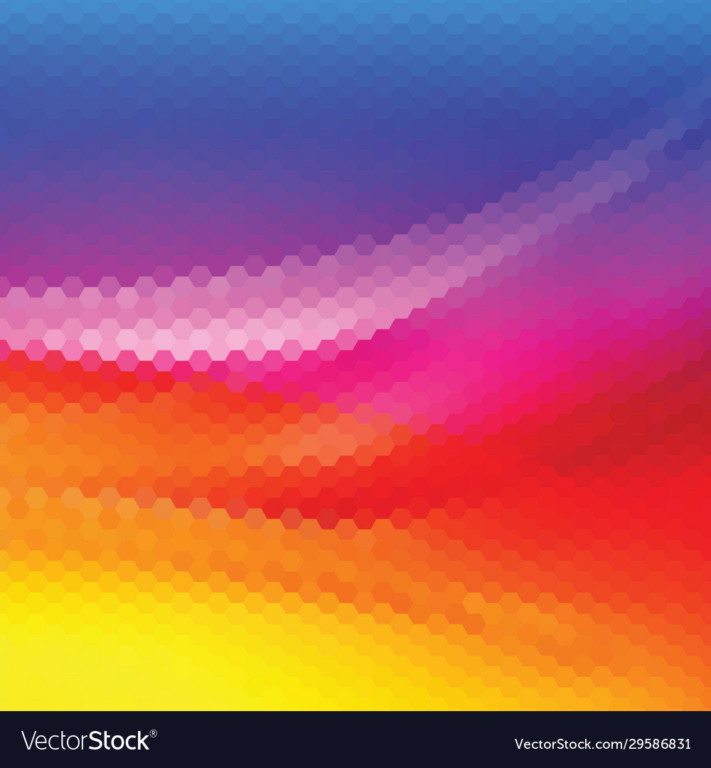 Colorful color hexagon image abstract background vector image Colorful color hexagon image abstract background
