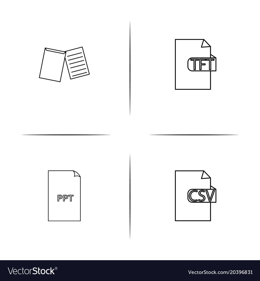 Files and folders sign simple linear icon