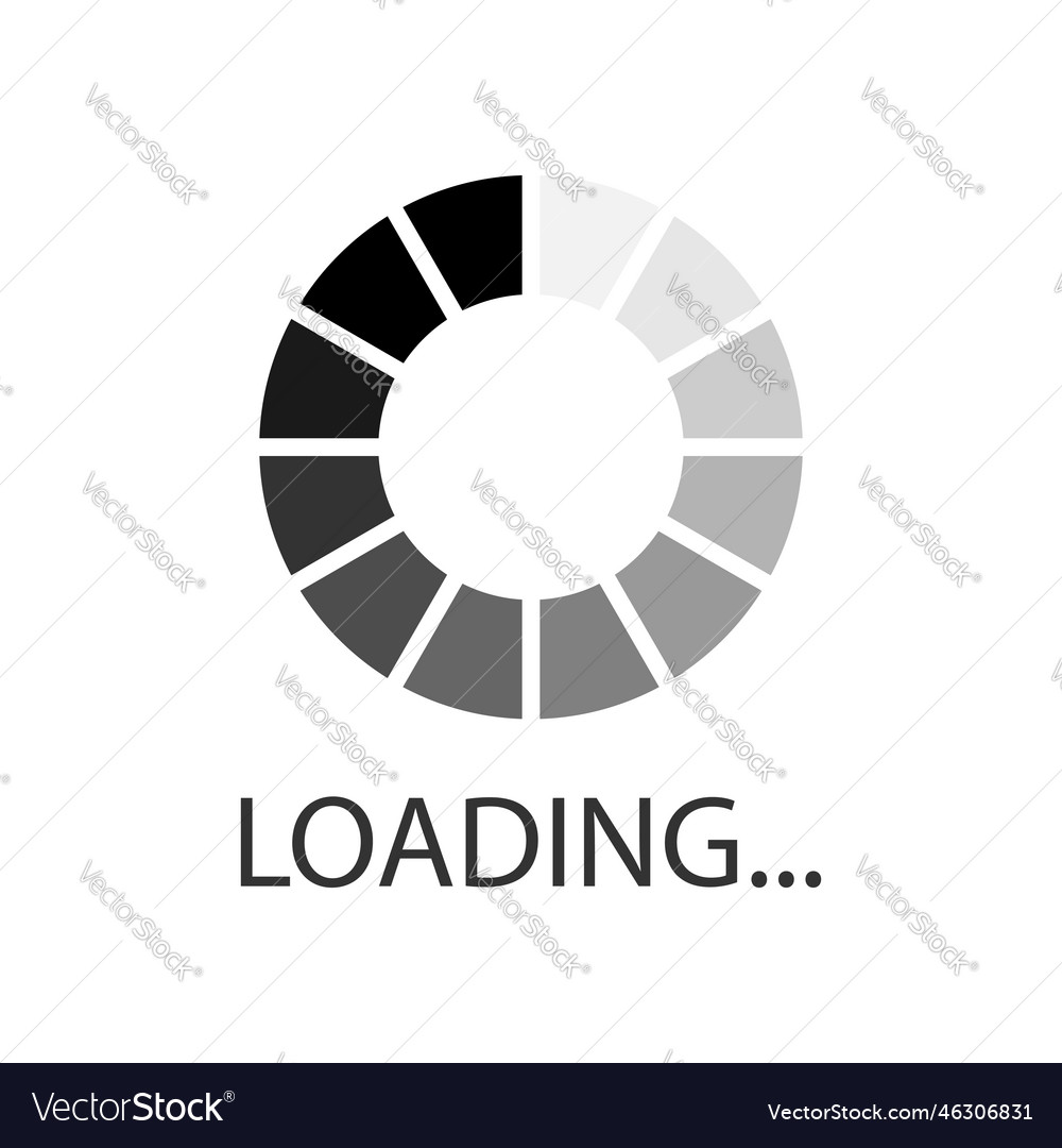 Loading bar icon in flat style progress indicator