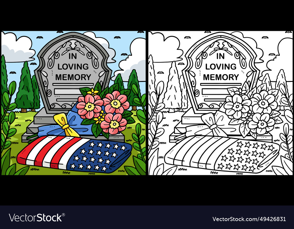 Memorial day in loving memory Royalty Free Vector Image