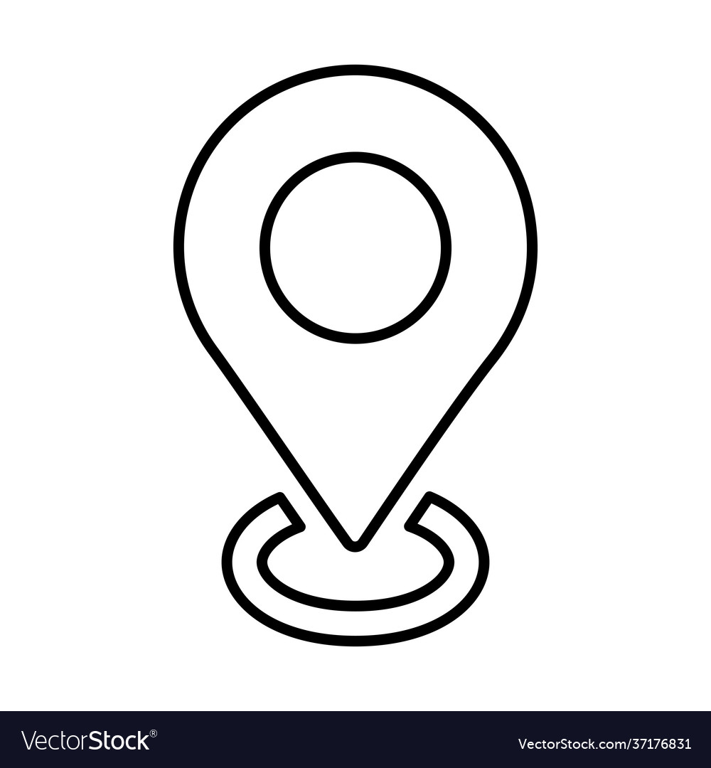 Navigation location line icon outline design