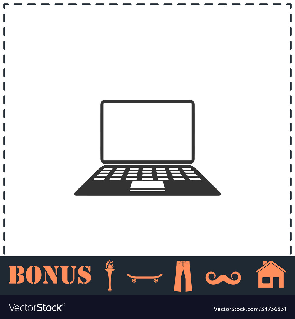 Notebook icon flat vector image Notebook icon flat