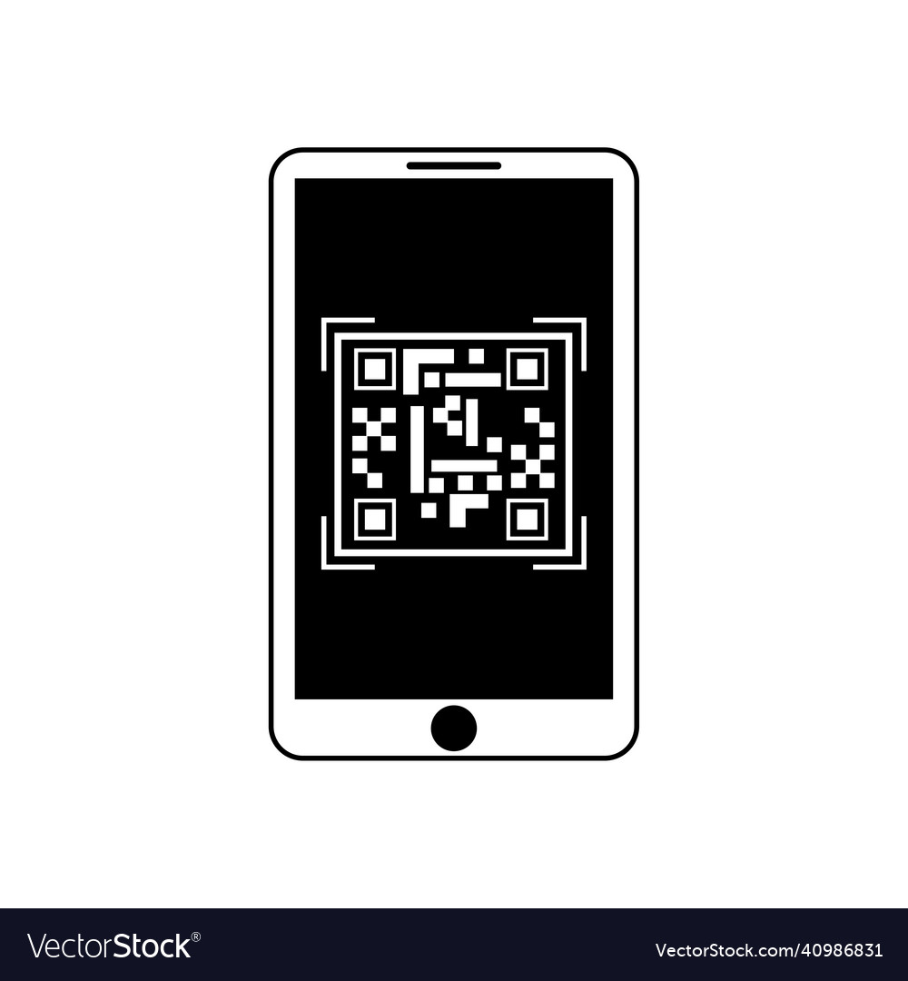 Scan Me Sign Smartphone Symbol Qr Code Icon Vector Image