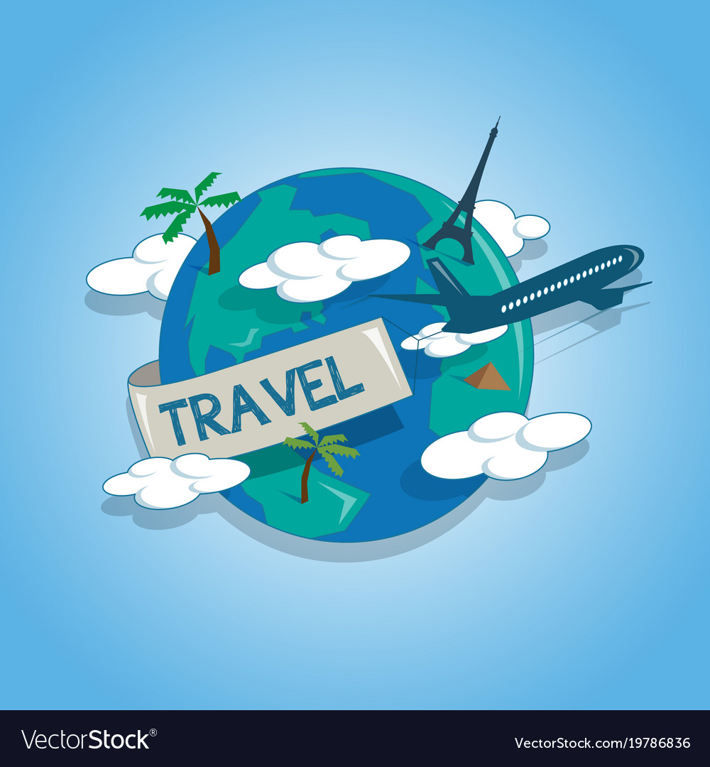 clipart travel around the world