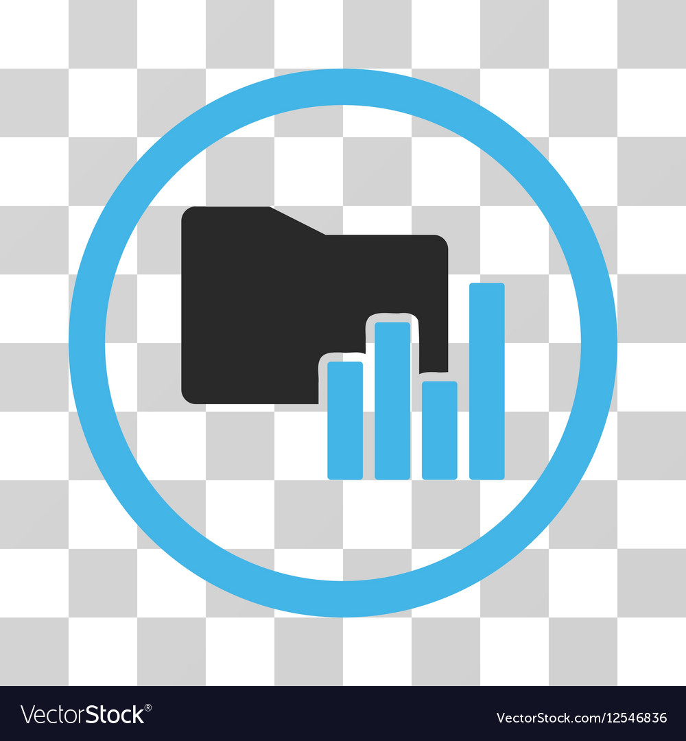 Charts folder flat rounded icon