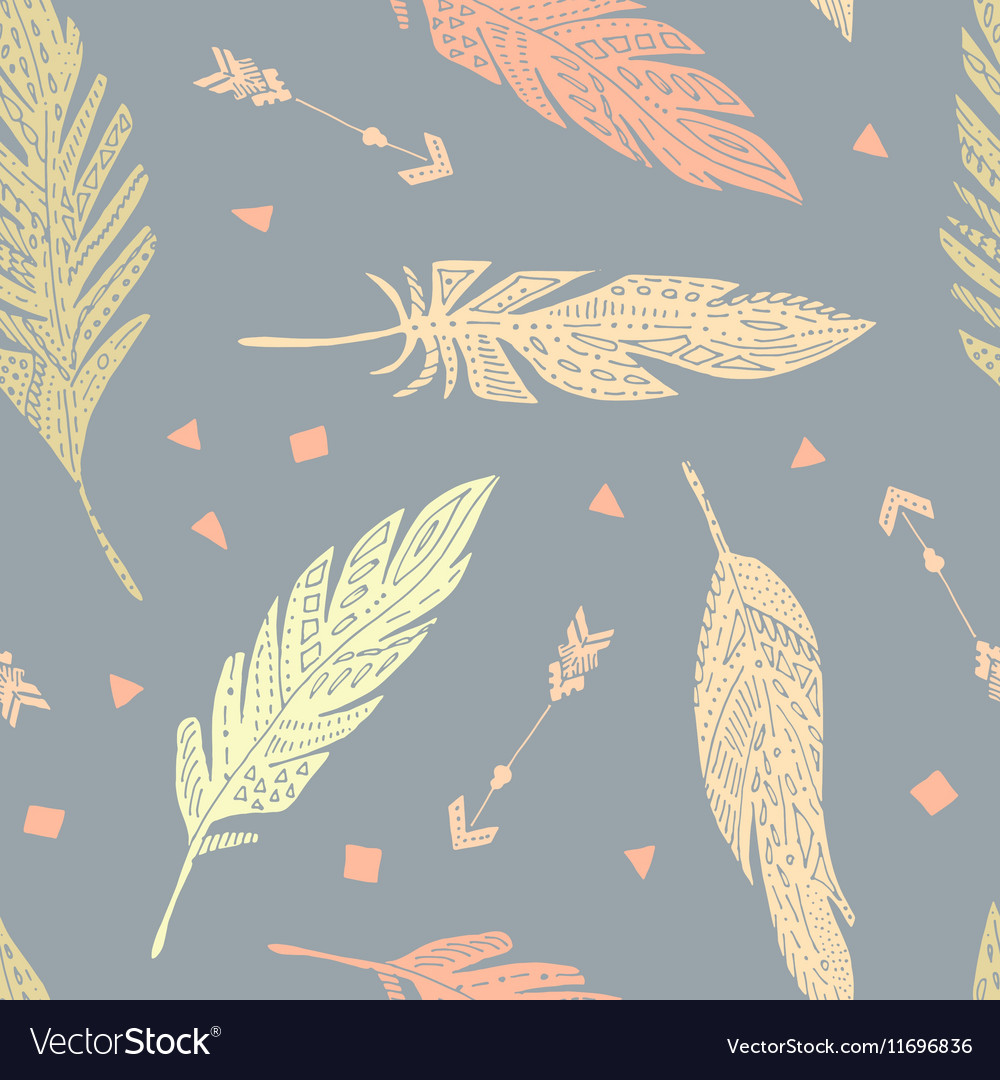 Feather seamless pattern