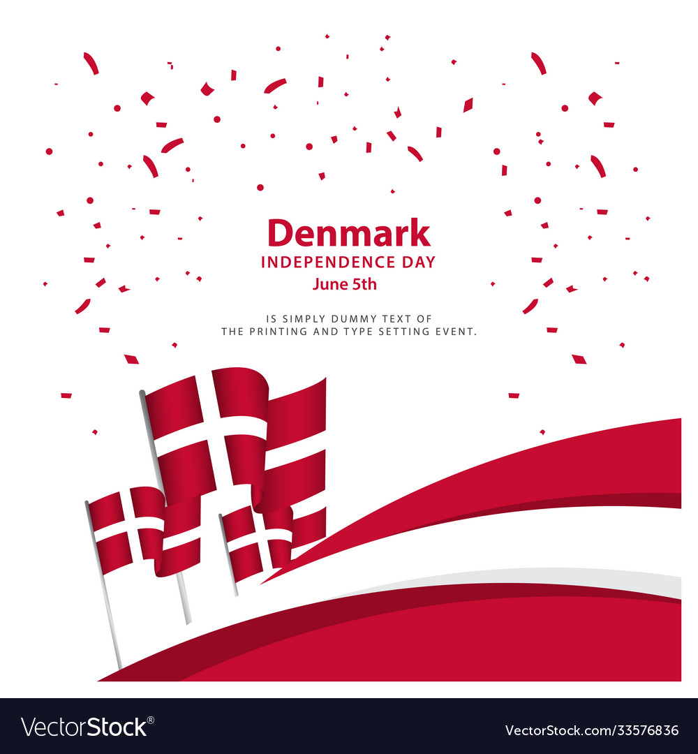 Happy denmark independence day celebration poster