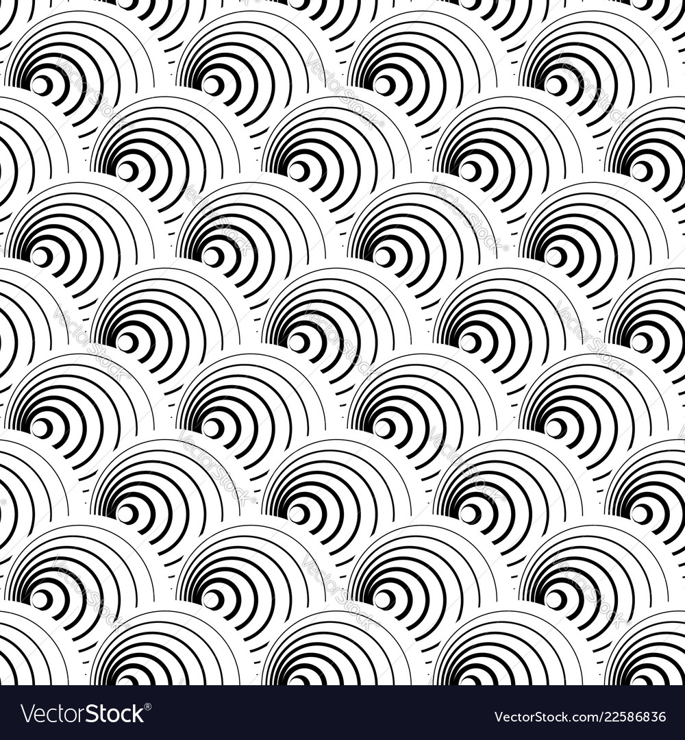 Intersecting circles abstract monochrome vector image Intersecting circles abstract monochrome