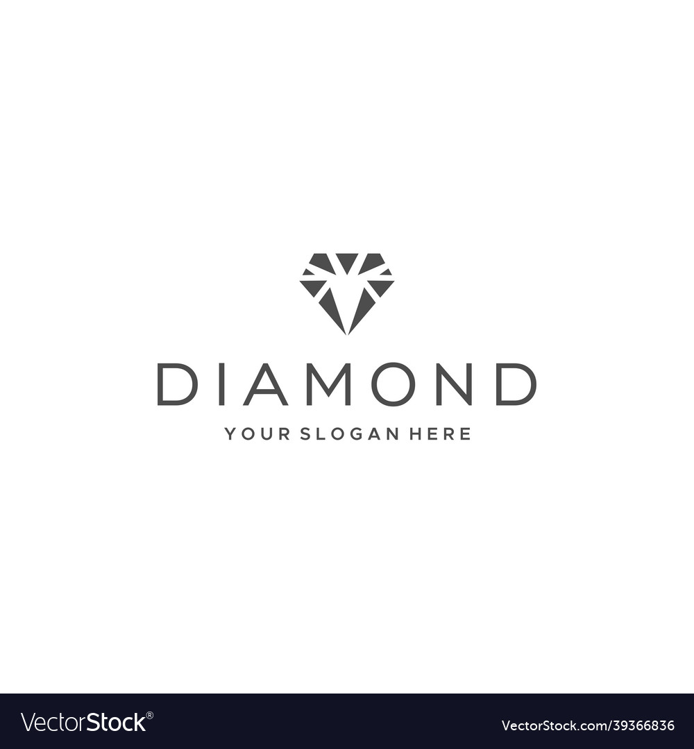 Minimalist diamond jewellery shiny logo design