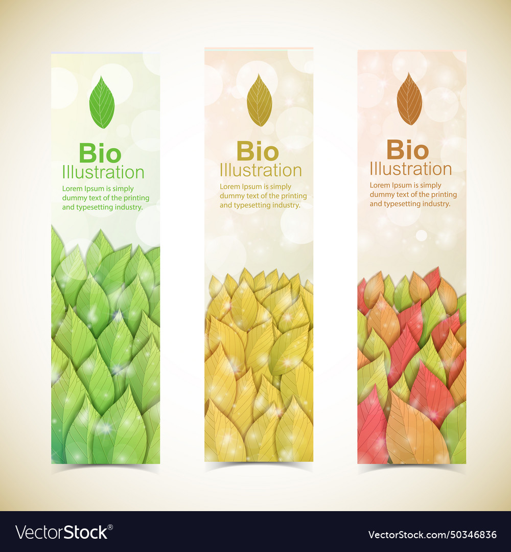 Nature abstract eco banners set