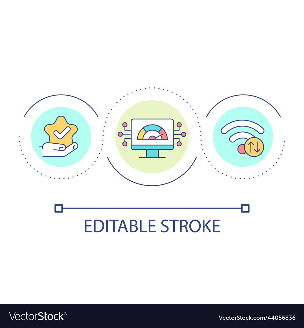 Safe wireless connection loop concept icon vector image Safe wireless connection loop concept icon