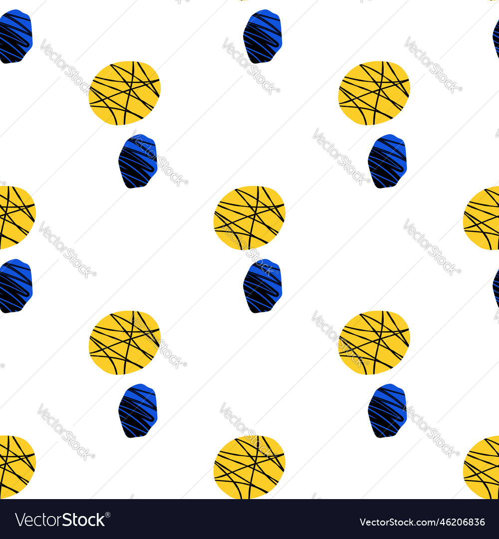 Seamless pattern with abstract texture circle
