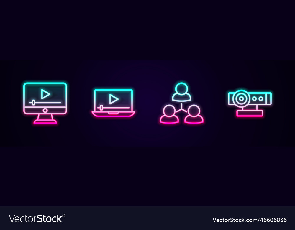 Set line online play video class and web camera