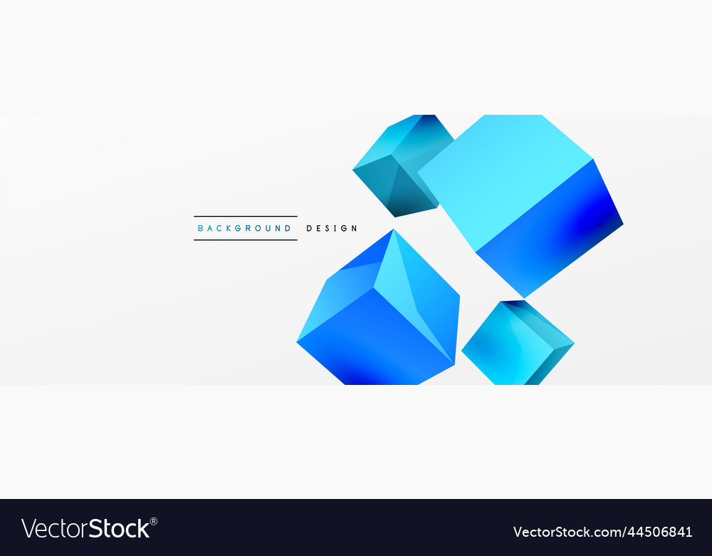 3d cubes abstract background composition