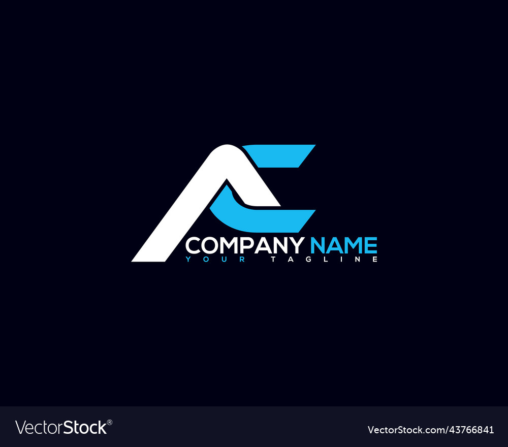 Abstract letter ac modern logo design Royalty Free Vector