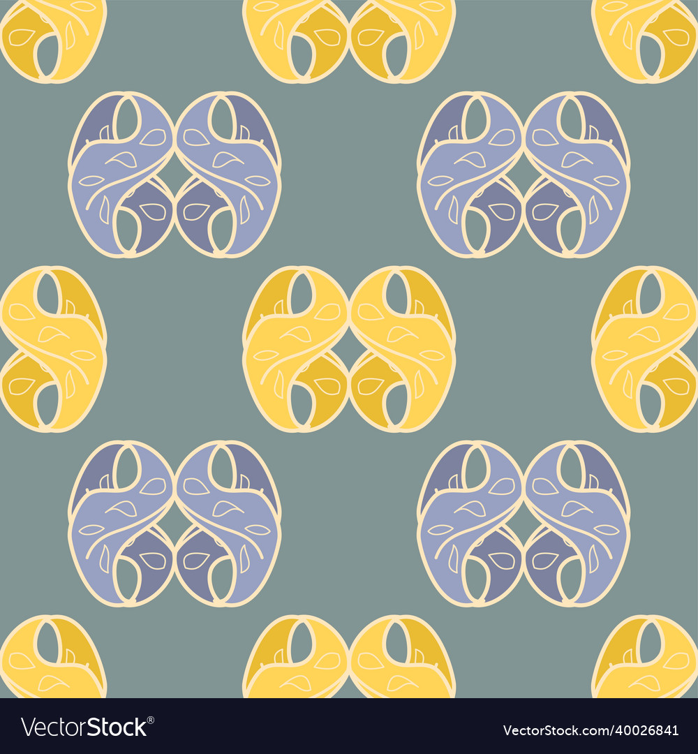 Abstract wavy shape seamless repeat pattern Vector Image Abstract wavy shape seamless repeat pattern