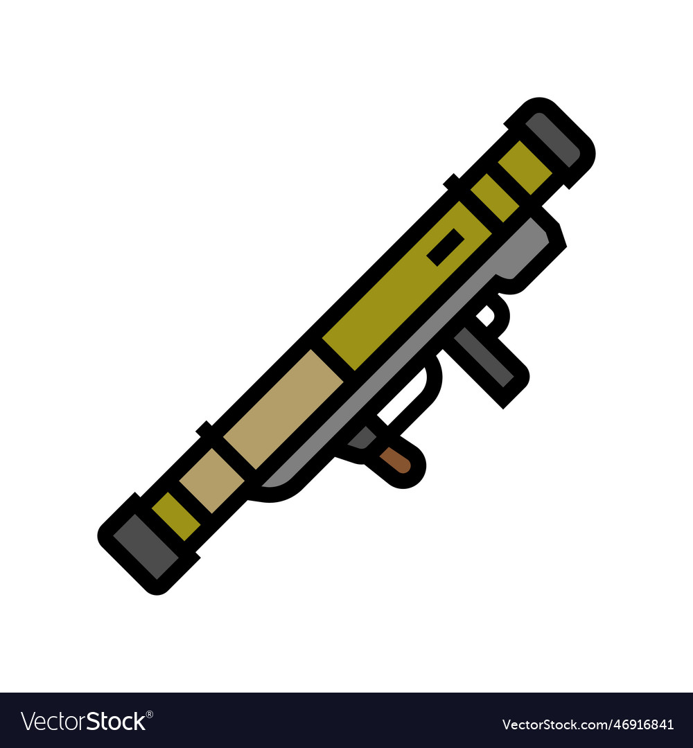 Bazooka Weapon War Color Icon Royalty Free Vector Image