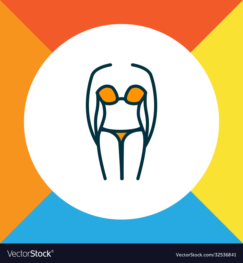 Bikini icon colored line symbol premium quality