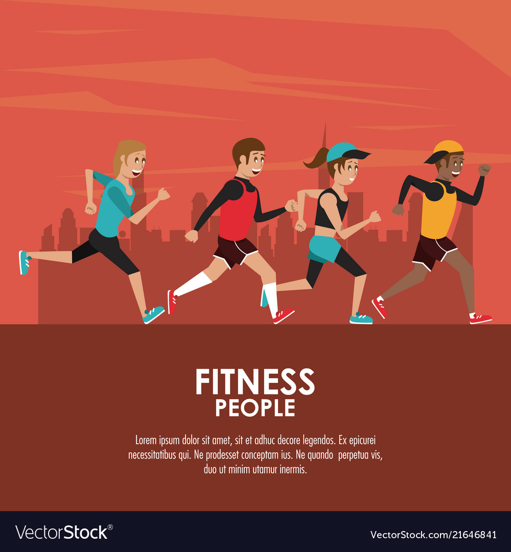 Fitness people poster