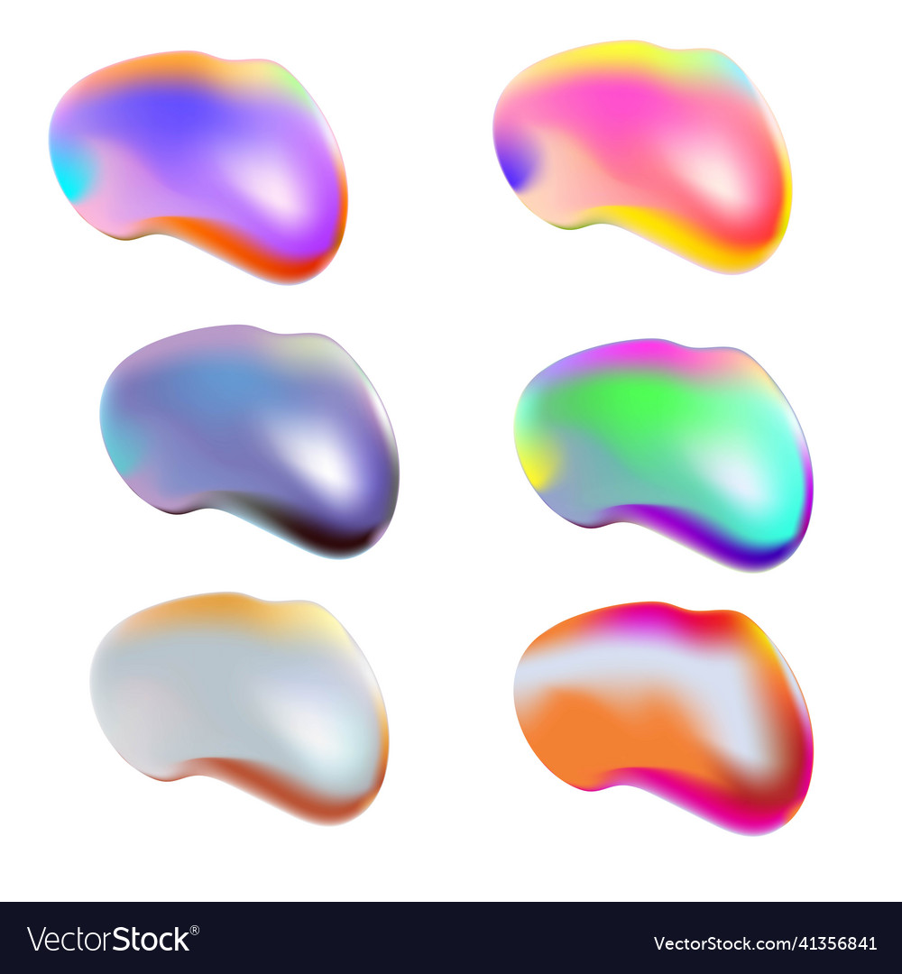 Fluid color badges set abstract shapes Vector Image Fluid color badges set abstract shapes