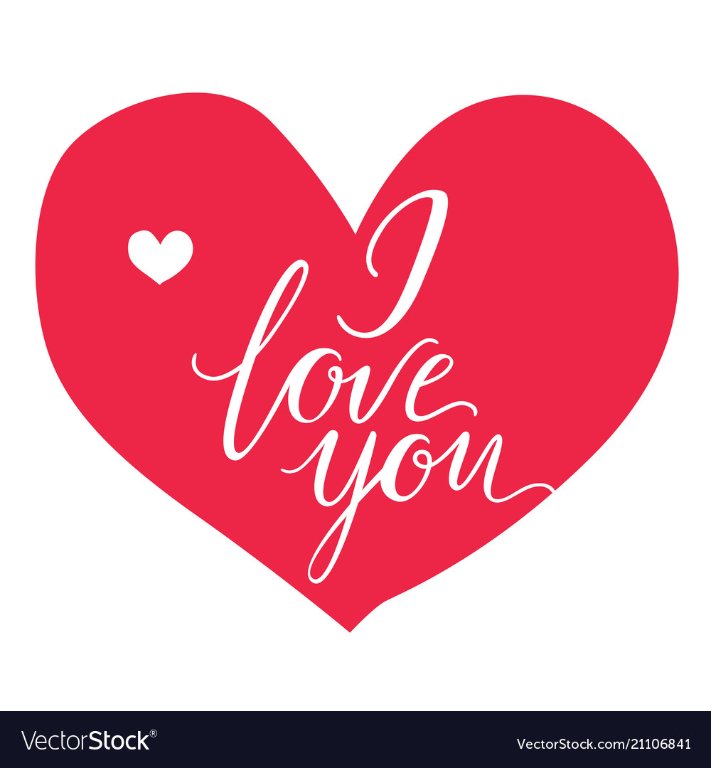 Greeting card i love you inscription