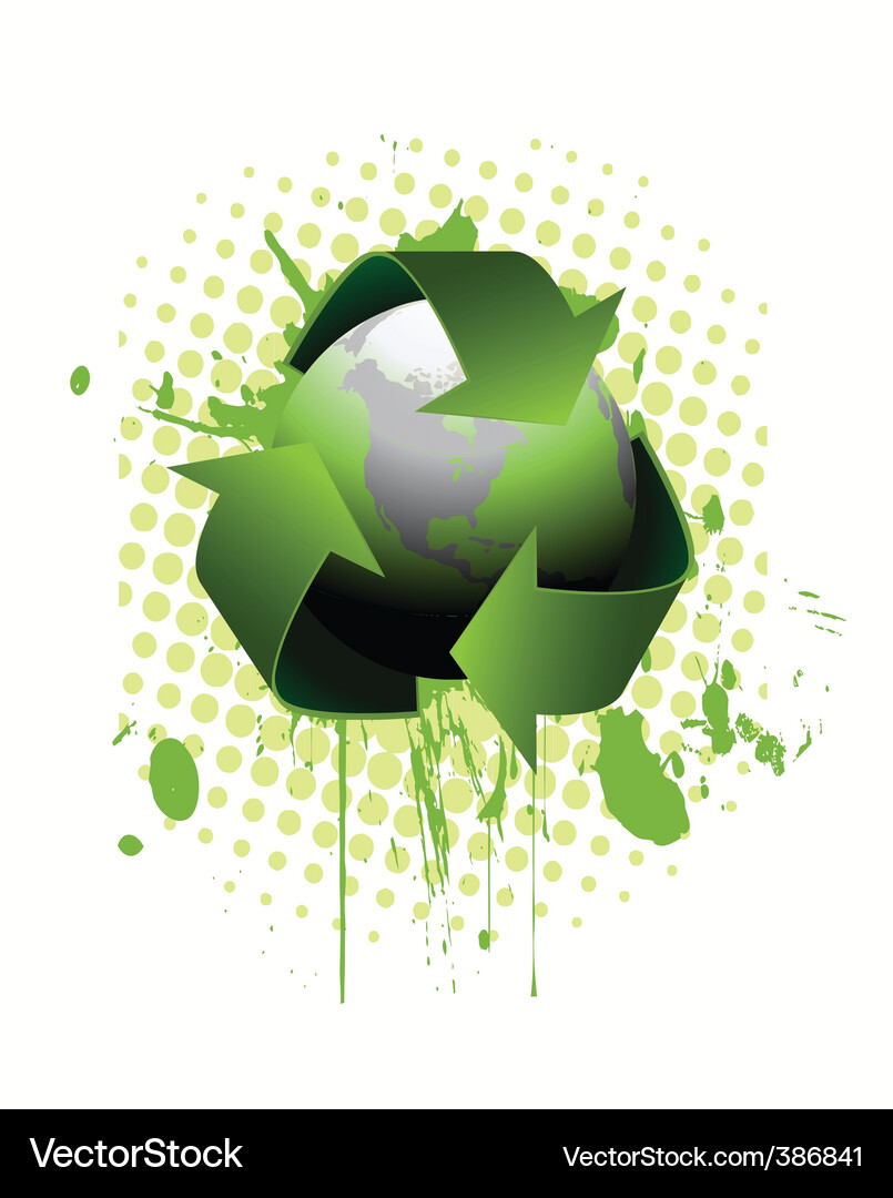 Grunge eco background Royalty Free Vector Image
