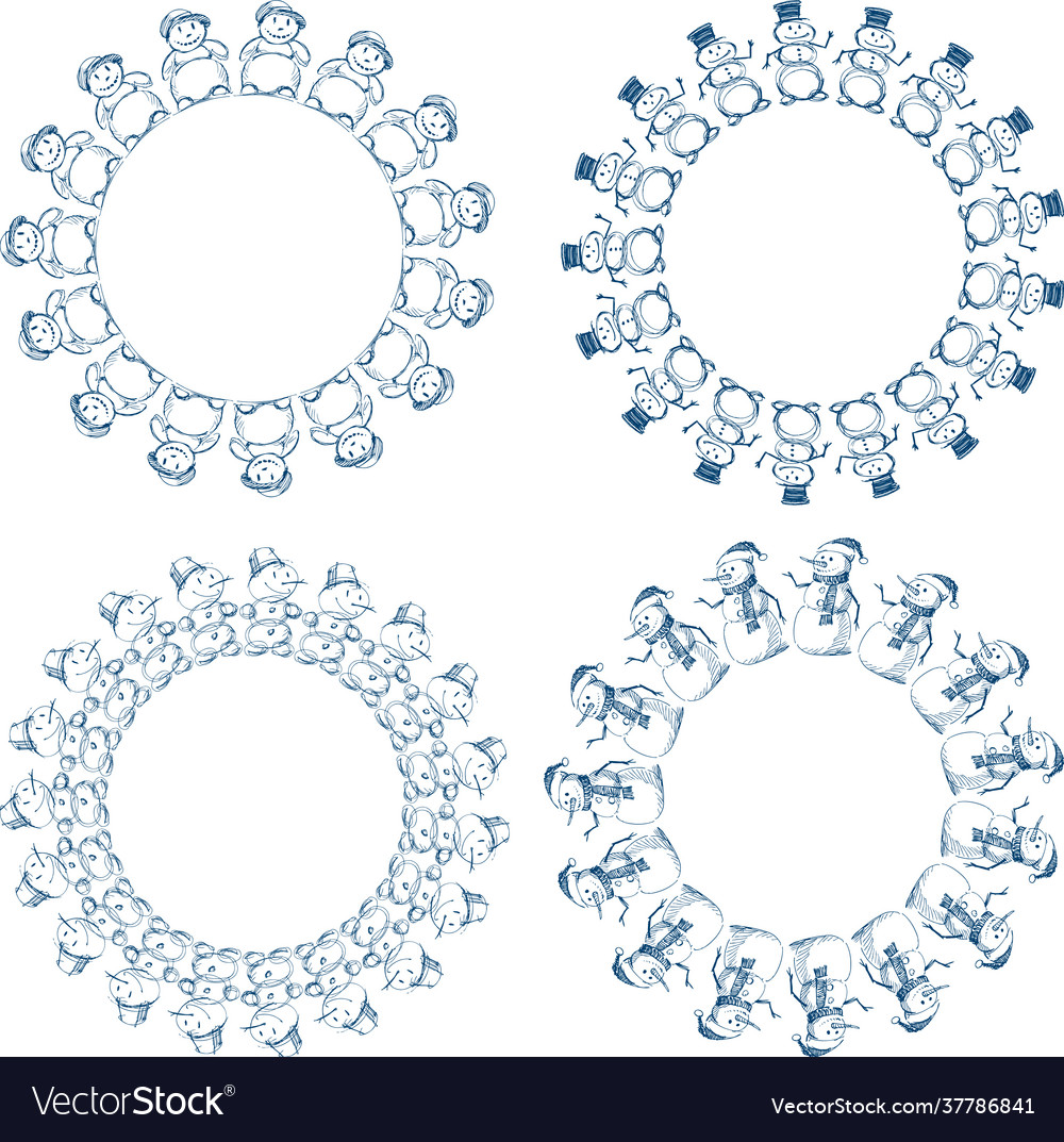 Image set decorative round frames from