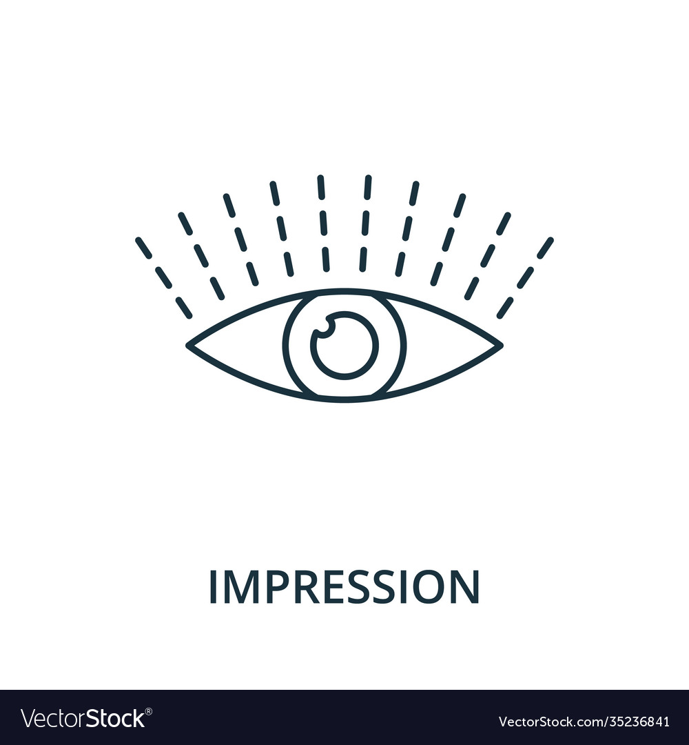 Impression icon line style element from