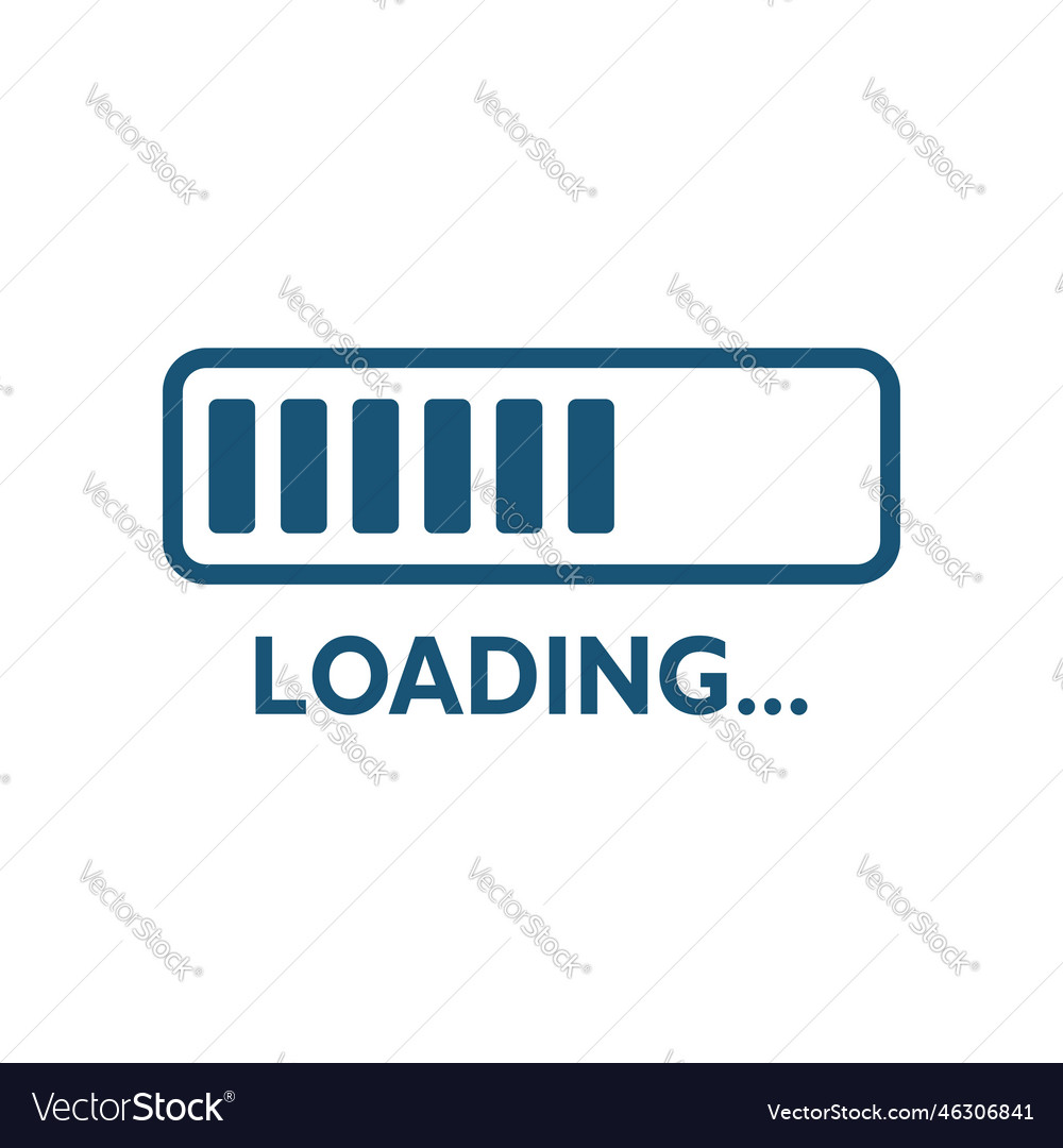 Loading bar icon in flat style progress indicator