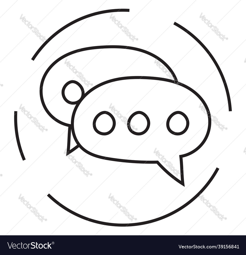 Message bubble icon on white background