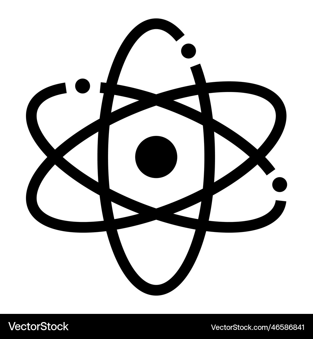 Modern electron and atom icon Royalty Free Vector Image