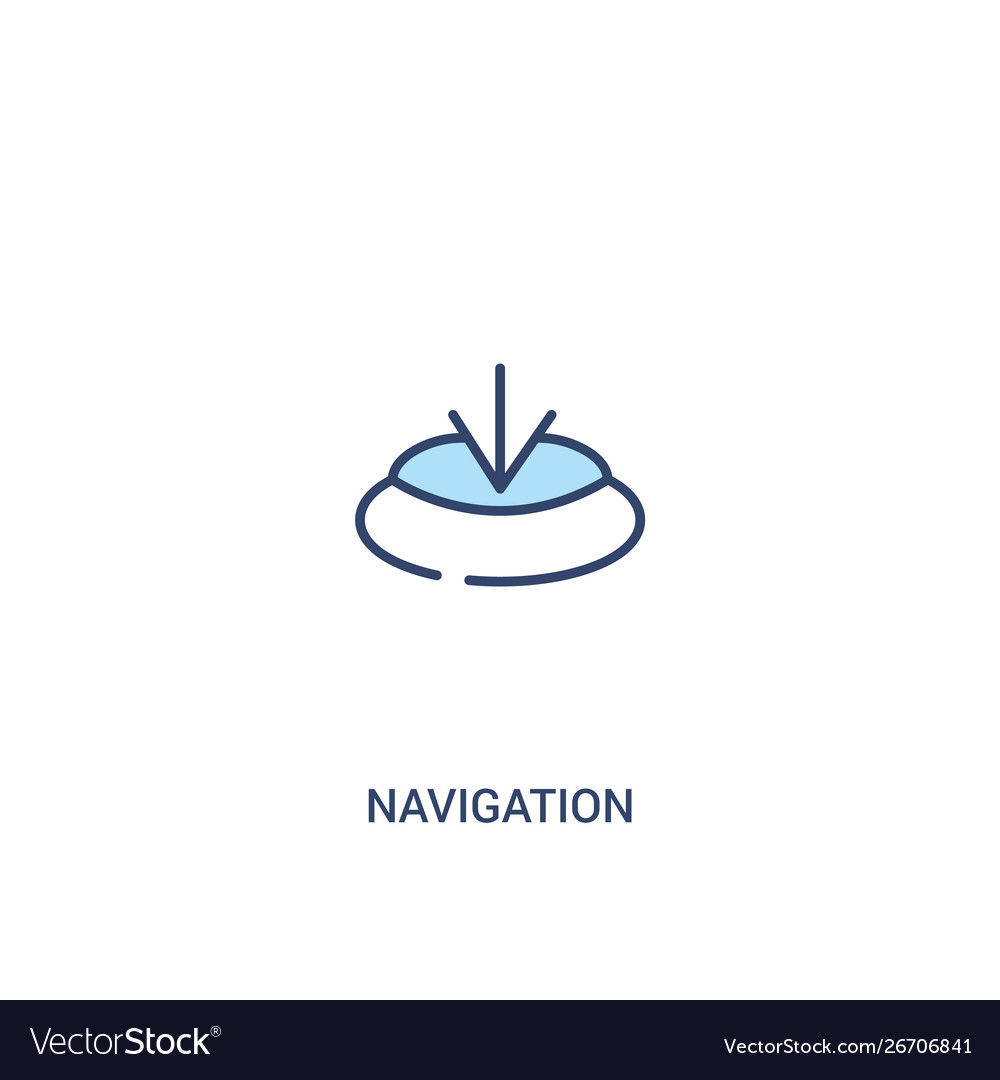 Navigation concept 2 colored icon simple line vector image Navigation concept 2 colored icon simple line