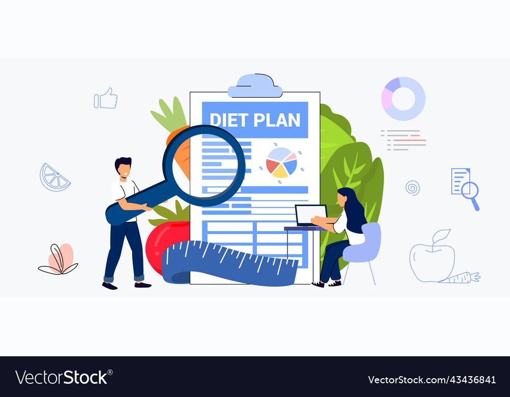 Nutritionist concept diet plan weight loss program