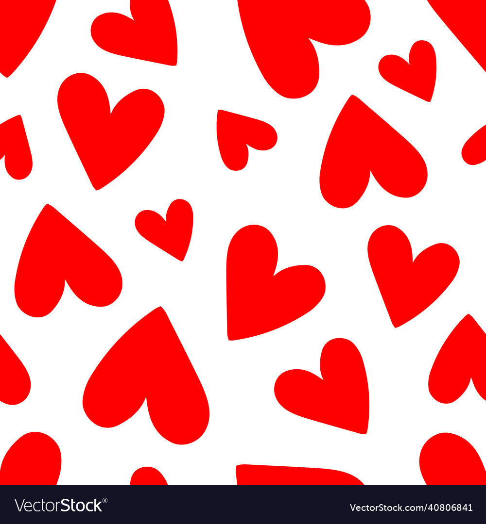 Red Heart Pattern - Seamless