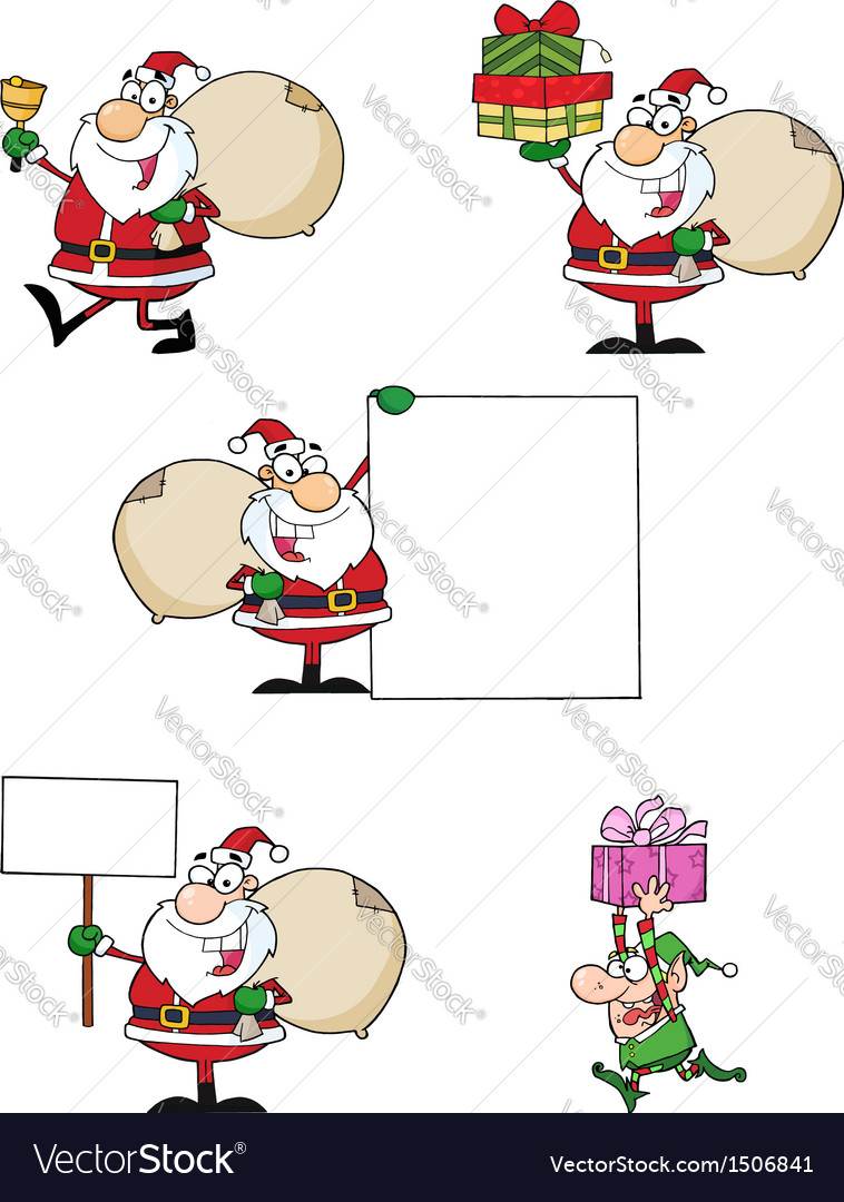 Santa claus cartoon characters-collection
