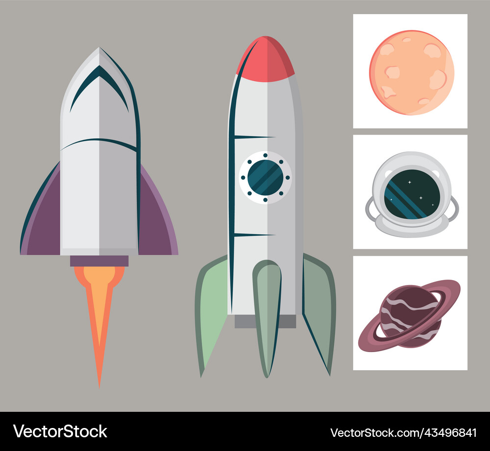 Space retro style Royalty Free Vector Image - VectorStock