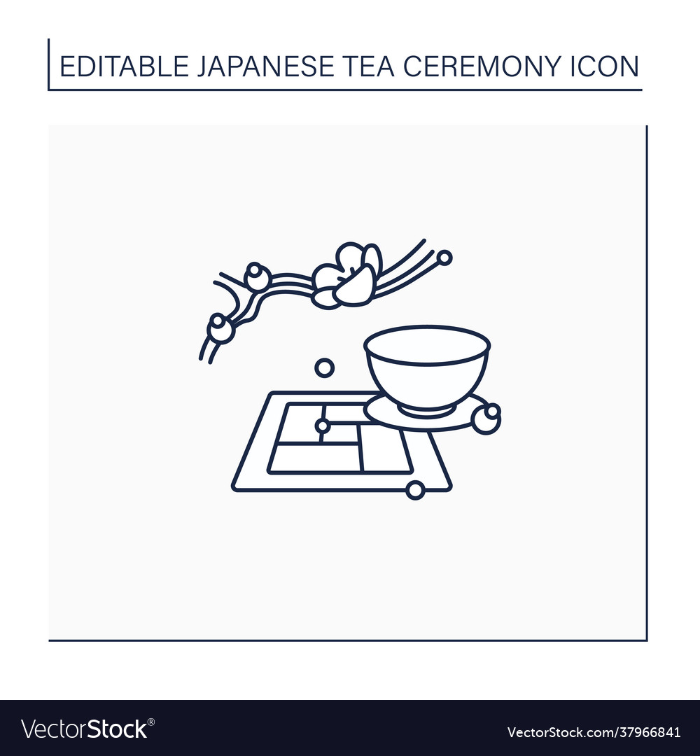 Tatami mat line icon Royalty Free Vector Image