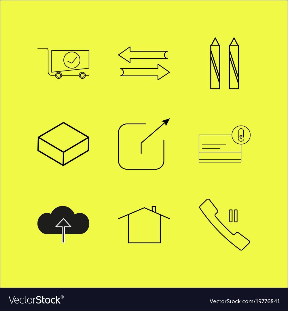 Web linear icon set simple outline icons