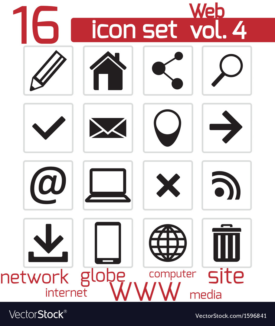 Website and internet icons Royalty Free Vector Image