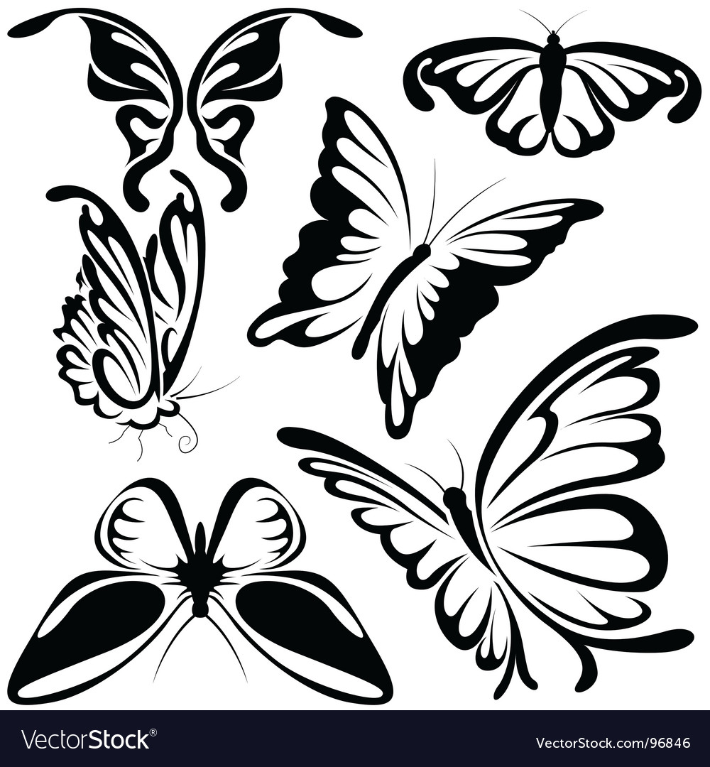 Abstract butterflies Royalty Free Vector Image