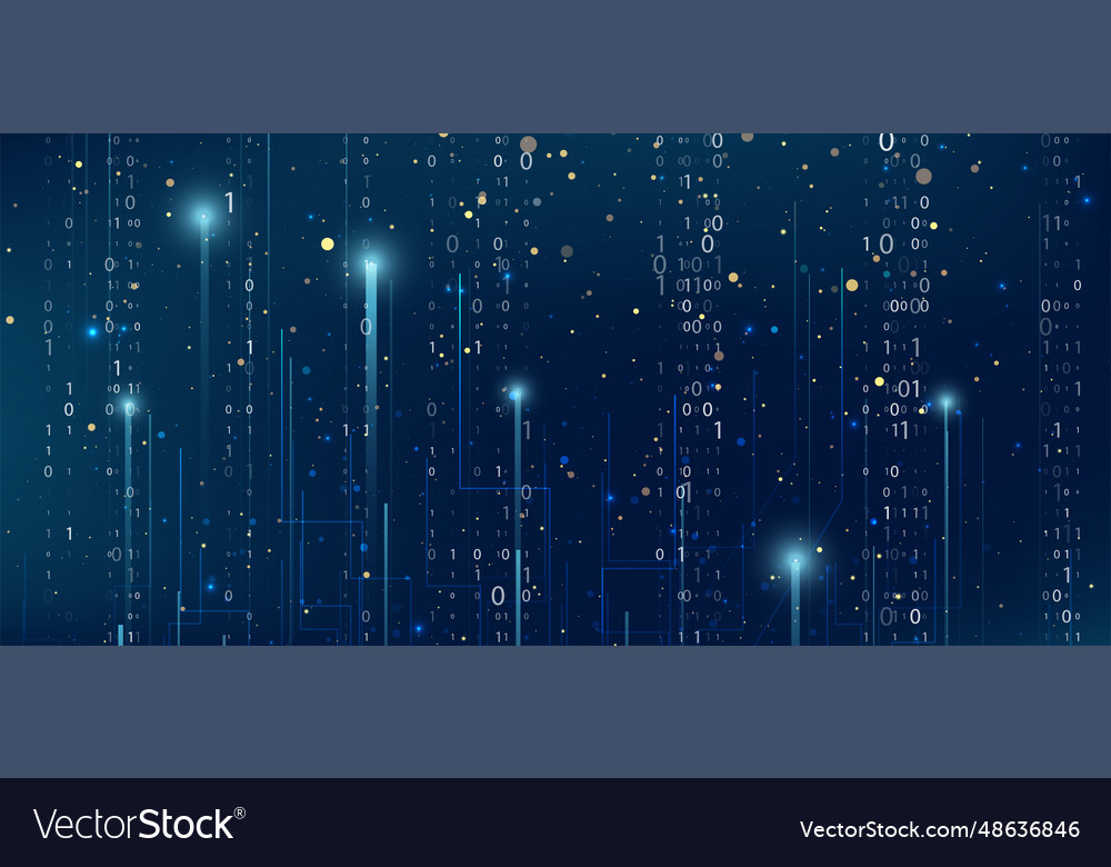 Abstract virtual digital stream vector image Abstract virtual digital stream