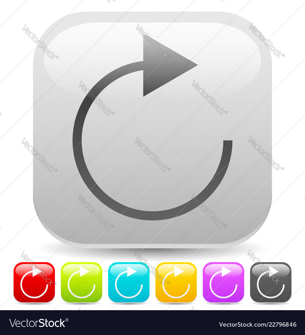 Arrow element for circulation loop restart vector image Arrow element for circulation loop restart