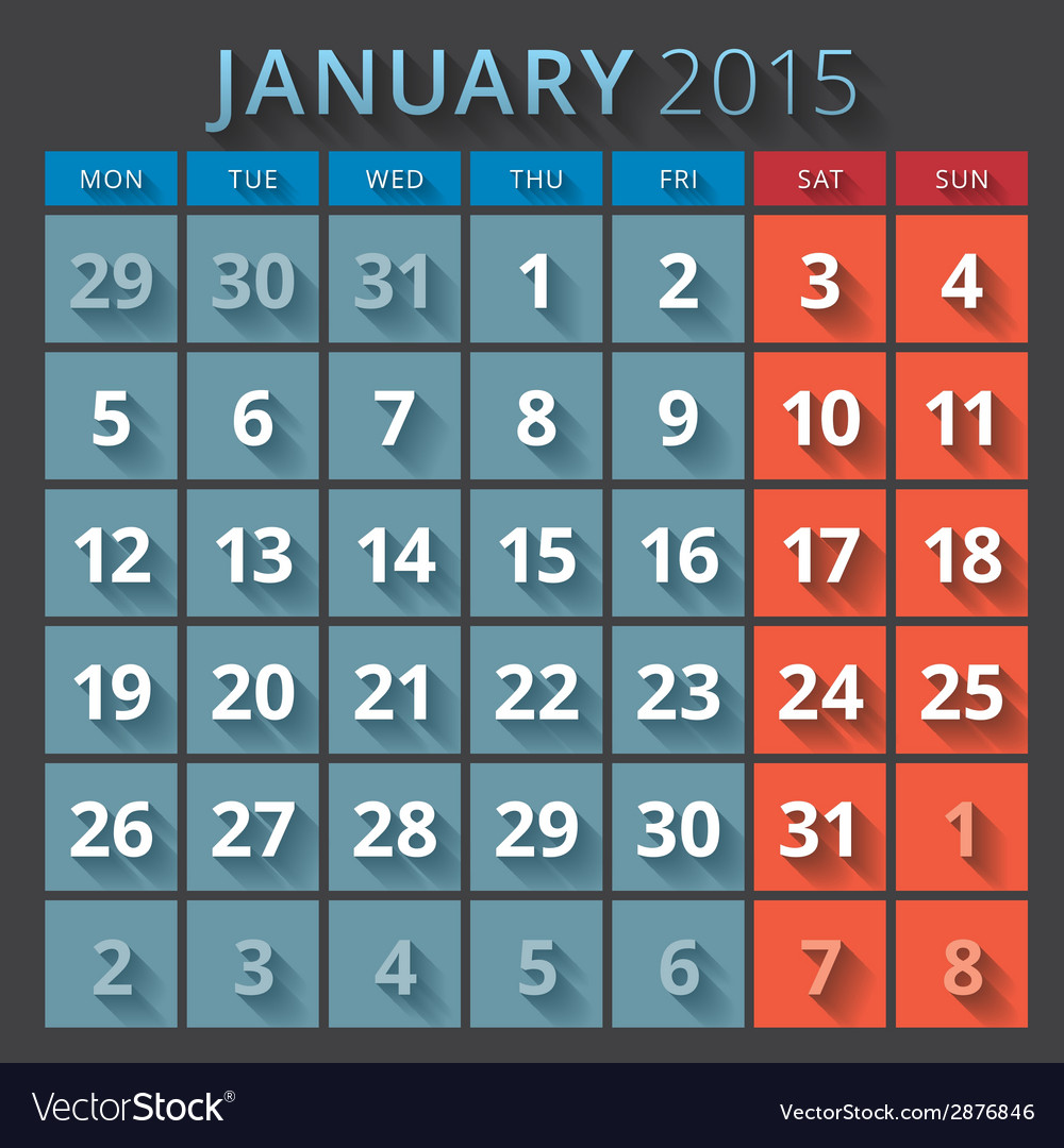 Calendar planner 2015 template week starts monday