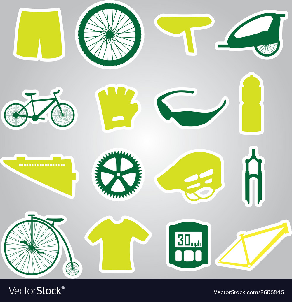 Cycling icon stickers eps10