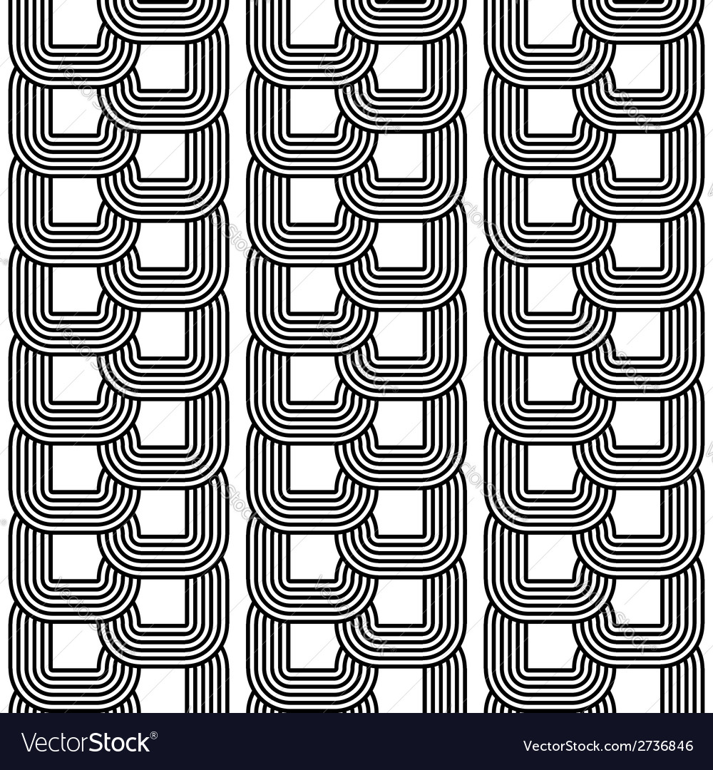 Design seamless monochrome chain geometric pattern