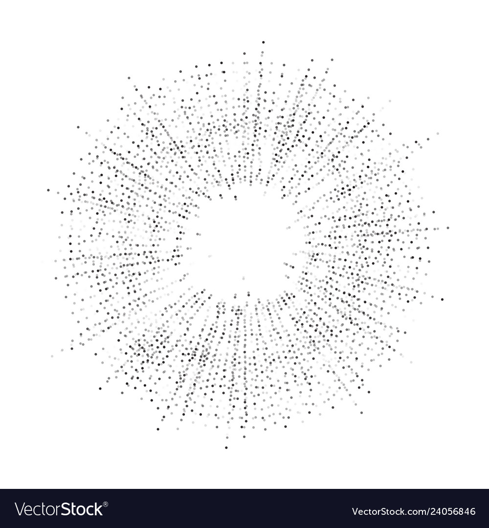 Digital burst pattern with multiple dots vector image Digital burst pattern with multiple dots