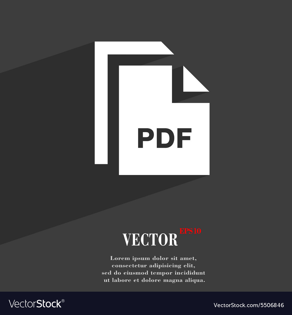 Datei pdf Symbol flaches modernes Webdesign