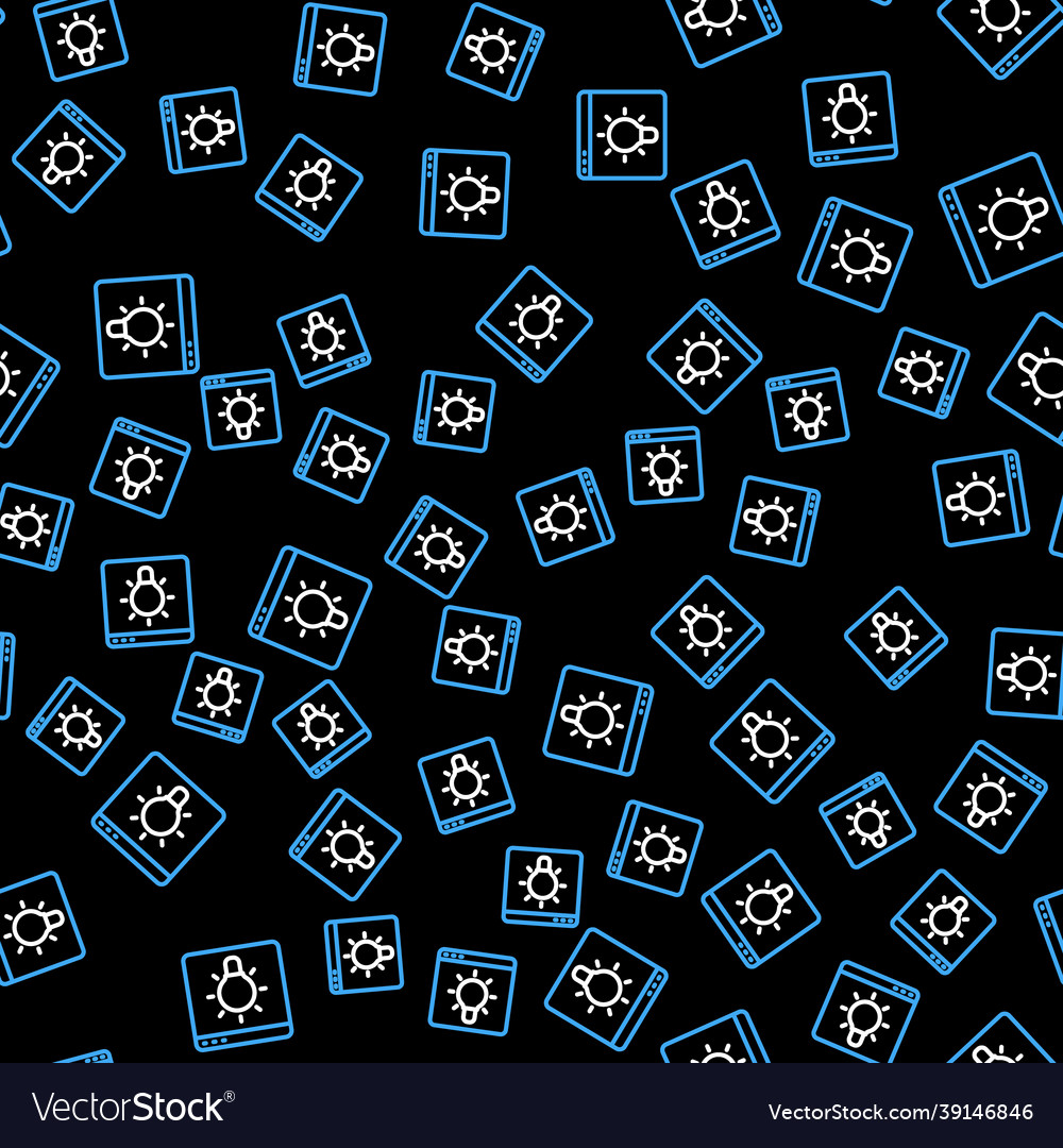 Line browser window icon isolated seamless pattern